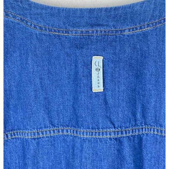 Carole Little II 24W 3X Denim Vest Womens Plus Size - Picture 3 of 4